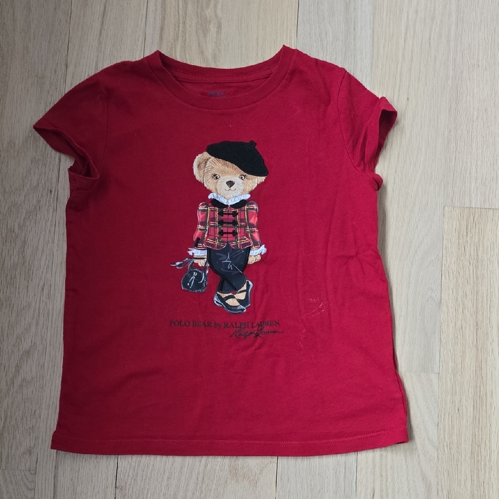 Ralph Lauren Kids Red Polo Bear T-Shirt